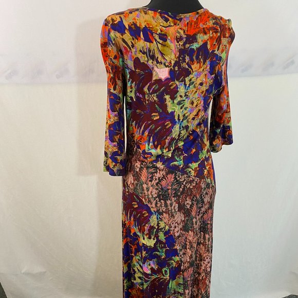 SOLD Soft Surroundings Beautiful Estelle 3/4 Sleeve Graphic Print Maxi Dress - Picture 6 of 12